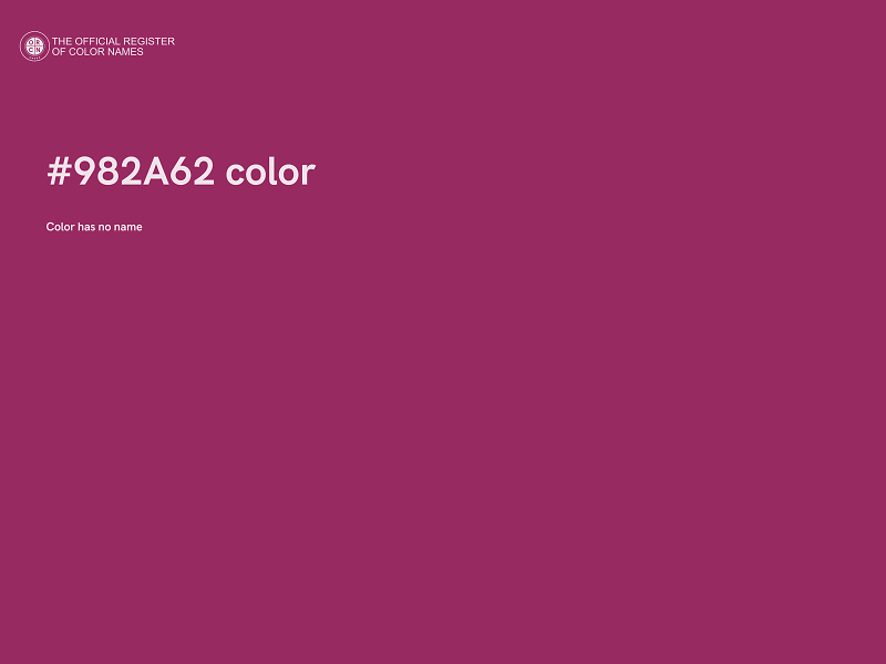 #982A62 color image