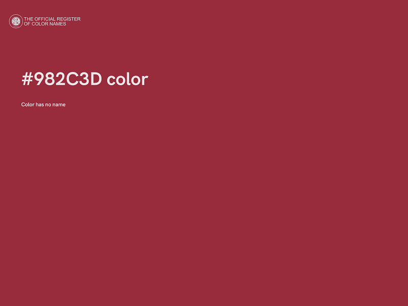 #982C3D color image