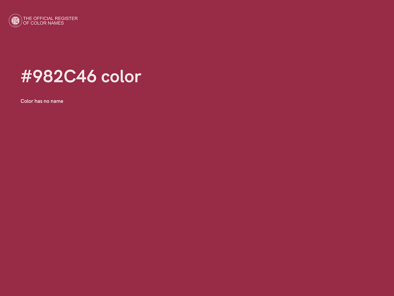 #982C46 color image