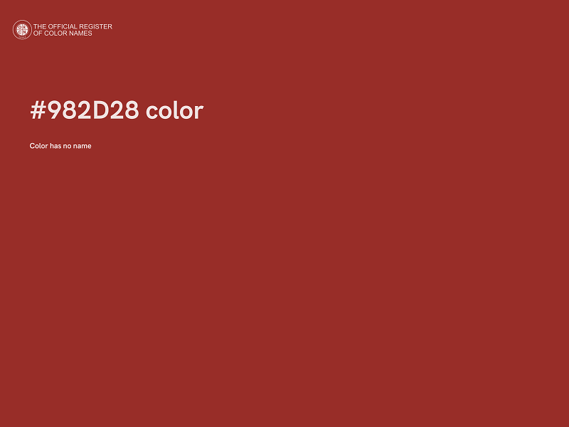 #982D28 color image