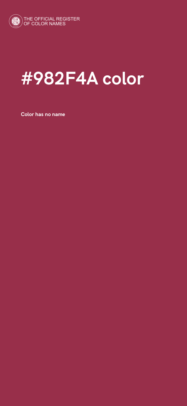 #982F4A color image