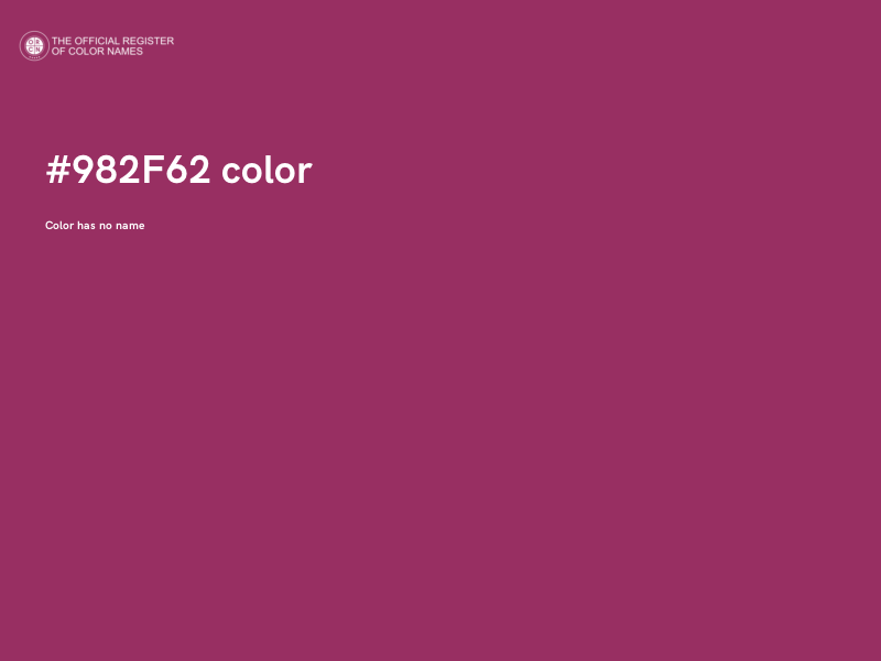 #982F62 color image