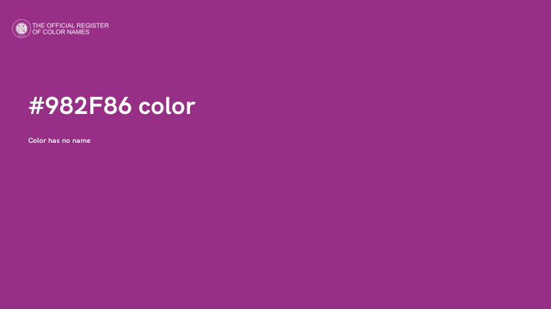 #982F86 color image