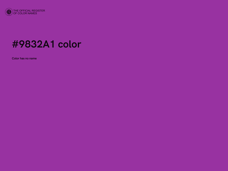 #9832A1 color image