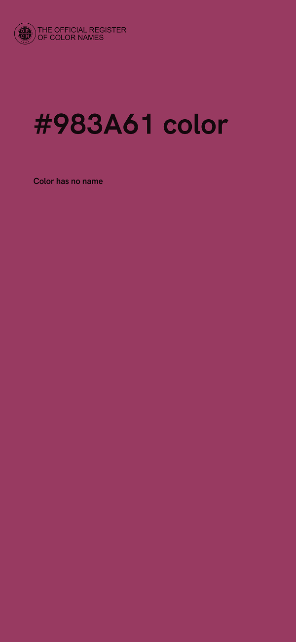 #983A61 color image