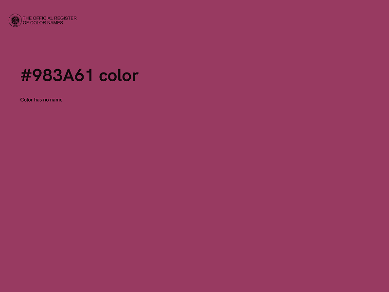 #983A61 color image