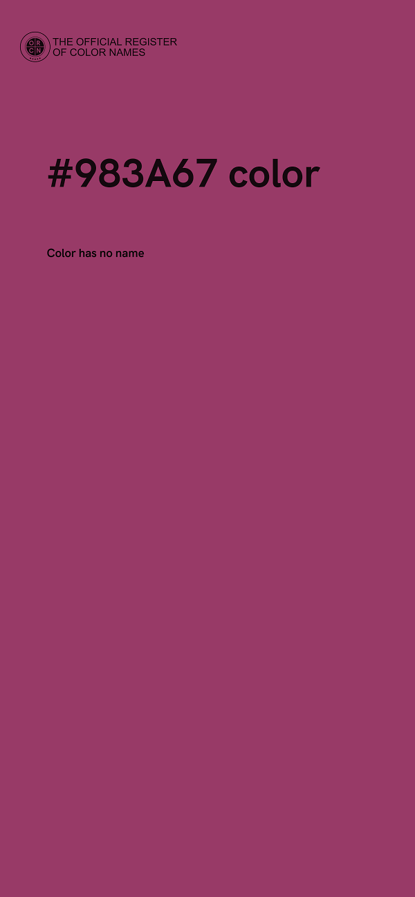 #983A67 color image