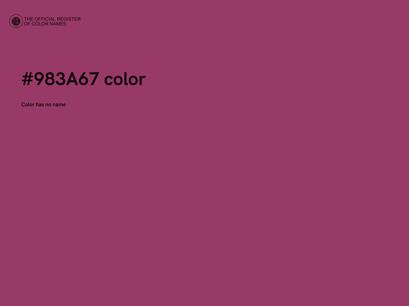 #983A67 color image