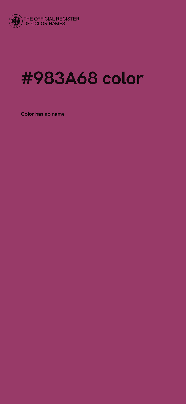 #983A68 color image