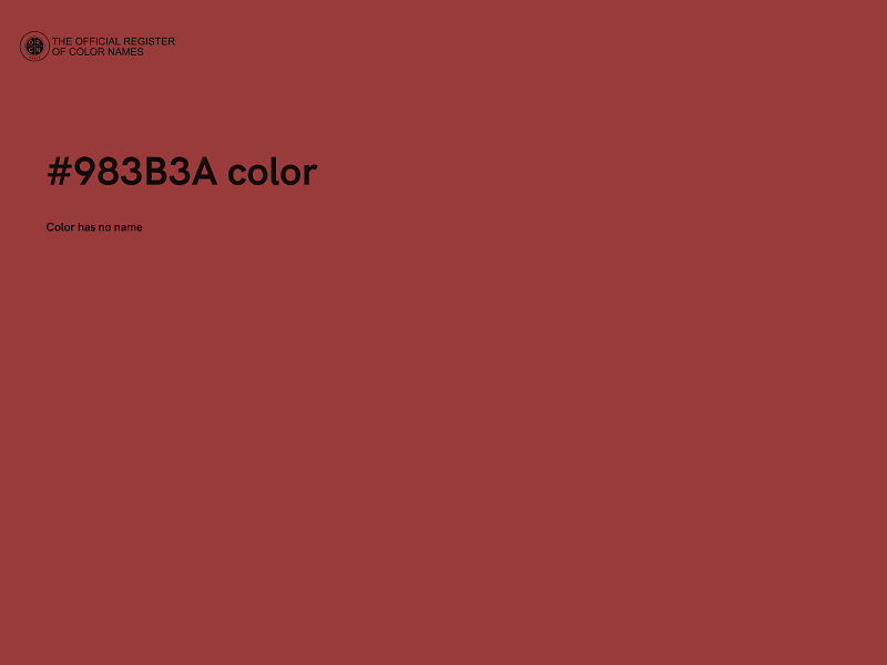 #983B3A color image