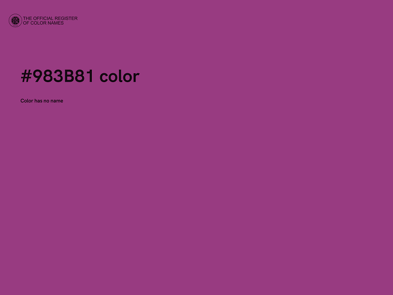 #983B81 color image