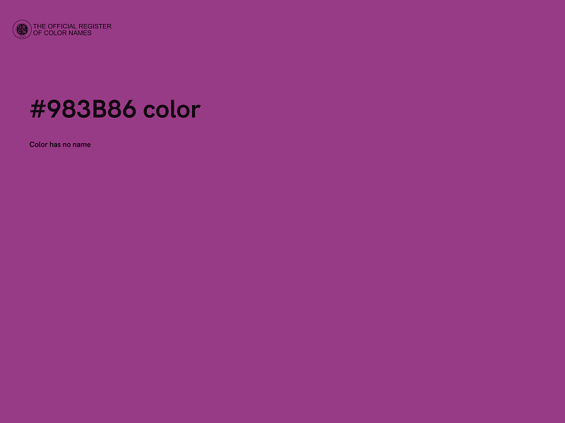 #983B86 color image