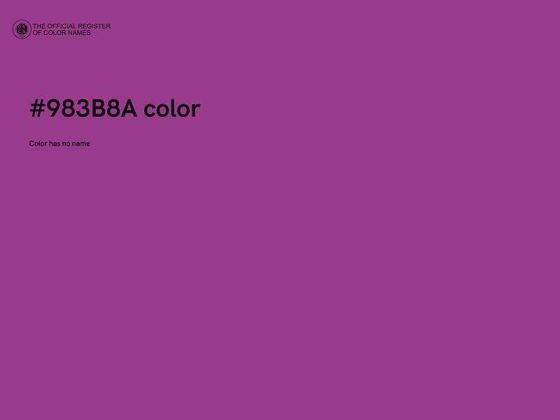 #983B8A color image