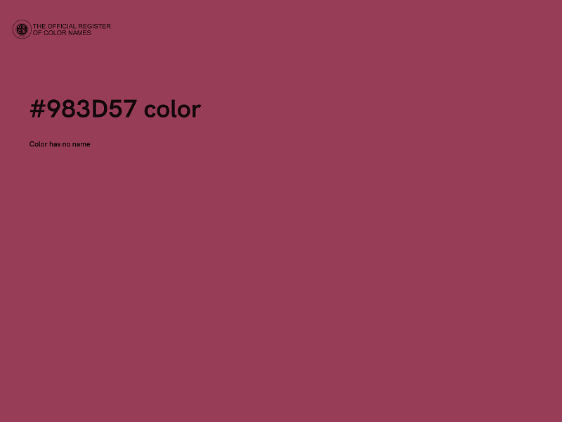 #983D57 color image