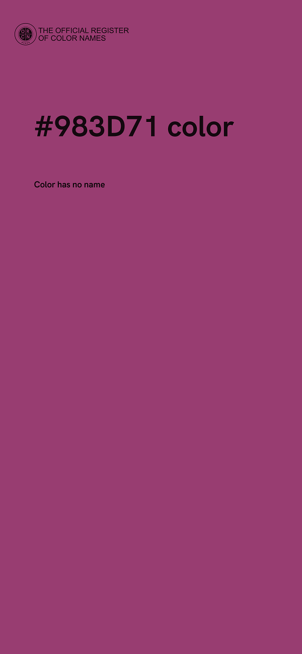 #983D71 color image