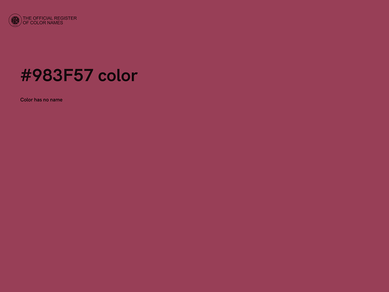 #983F57 color image