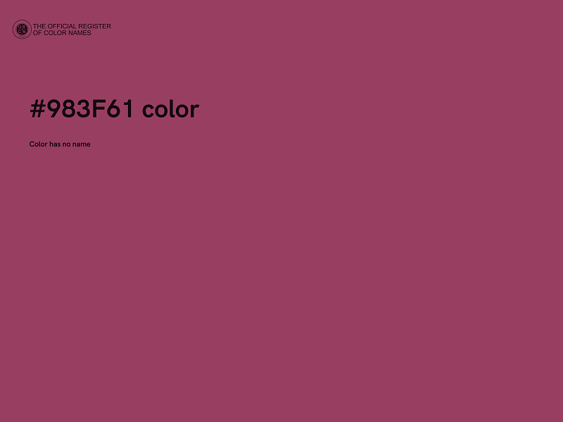 #983F61 color image