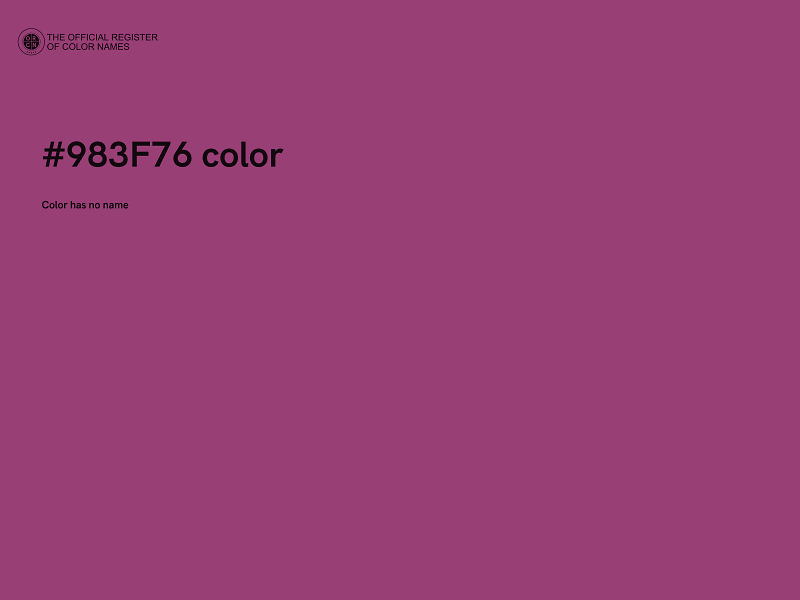 #983F76 color image