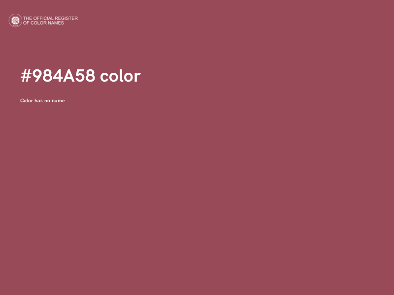 #984A58 color image