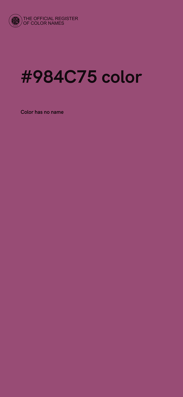 #984C75 color image
