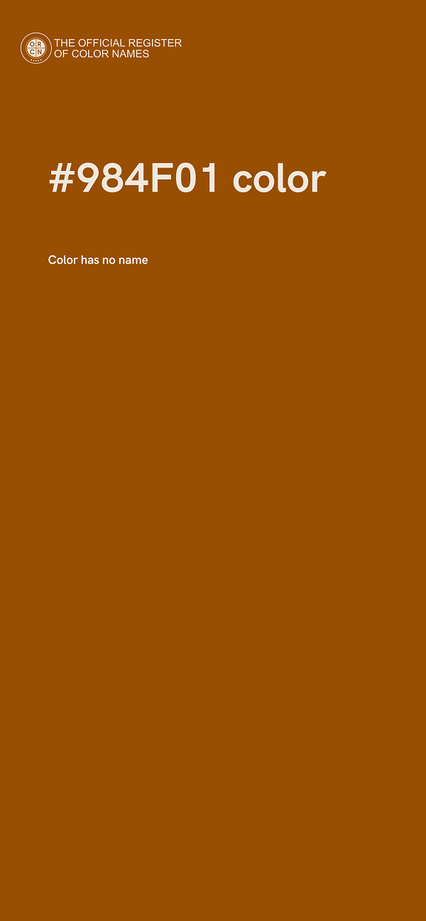 #984F01 color image
