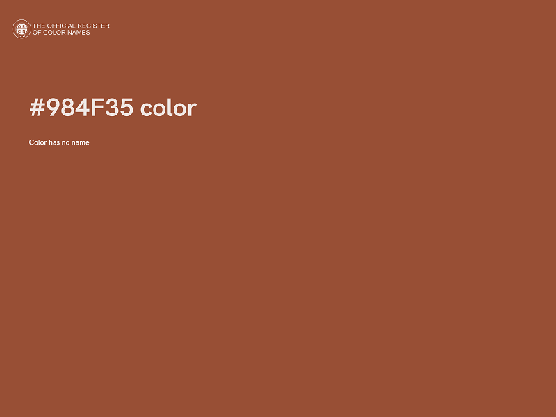 #984F35 color image