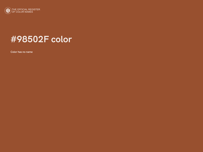 #98502F color image
