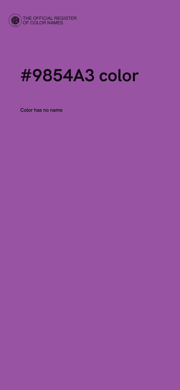 #9854A3 color image