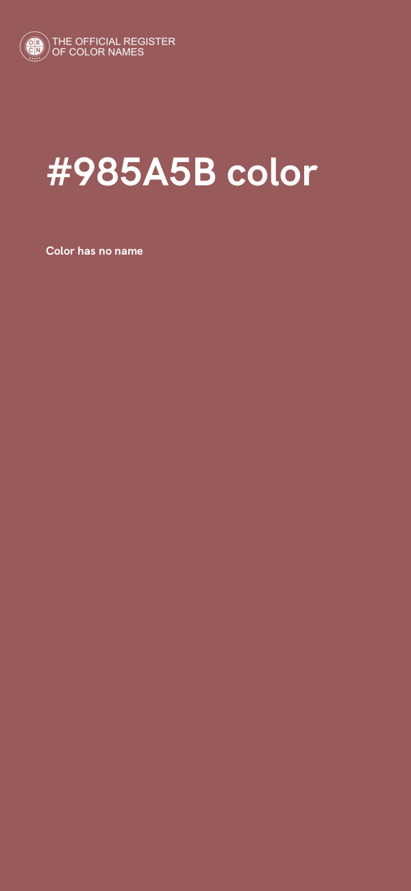 #985A5B color image