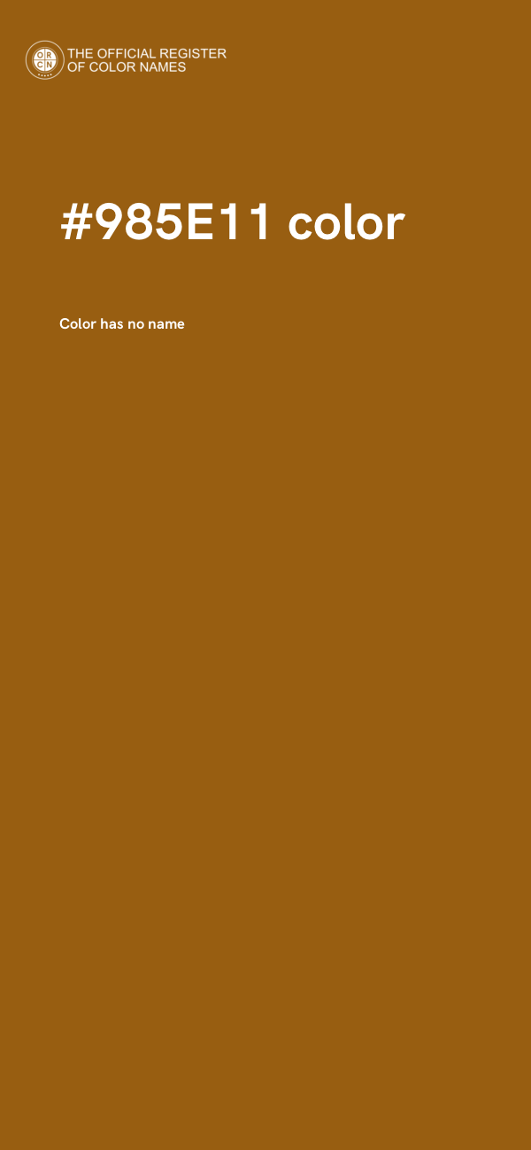 #985E11 color image