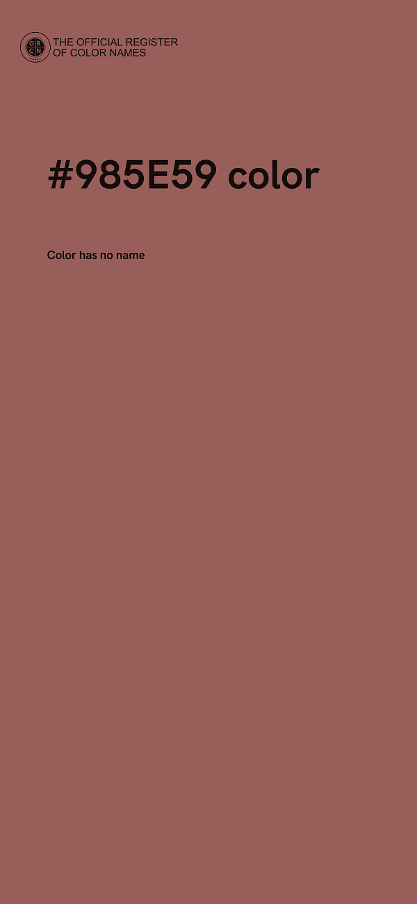 #985E59 color image