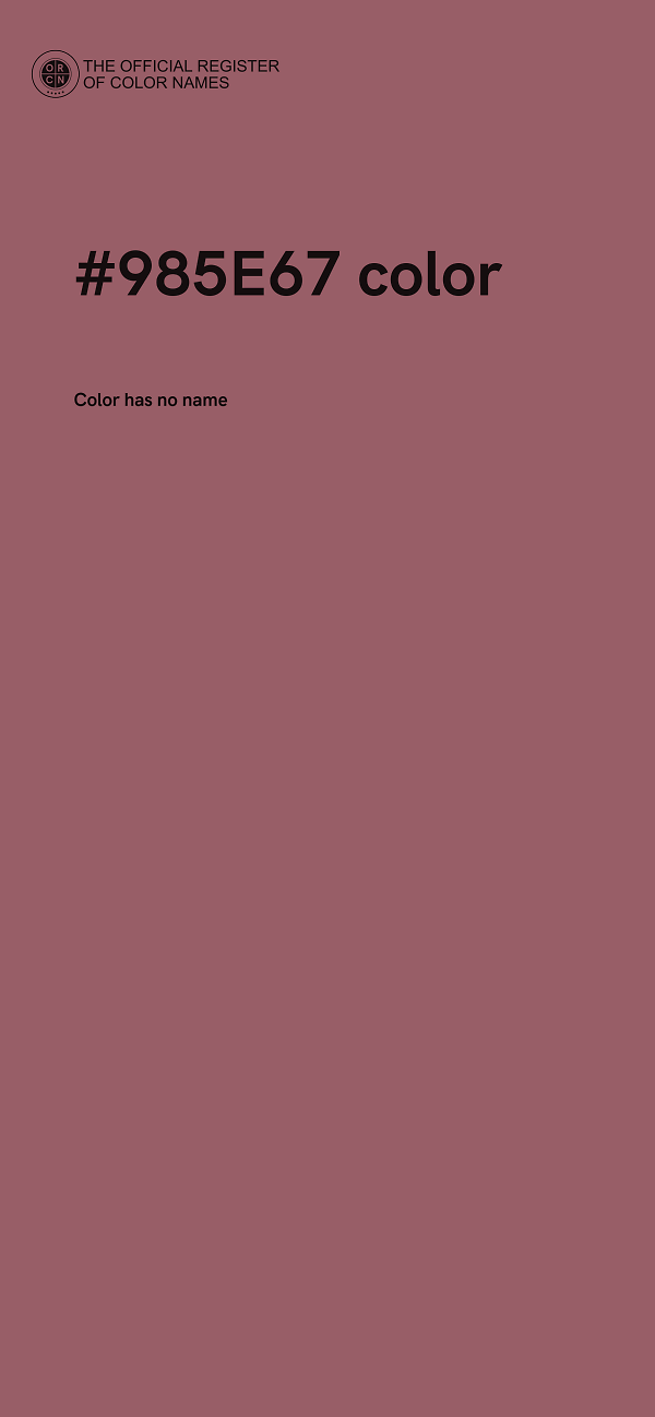 #985E67 color image