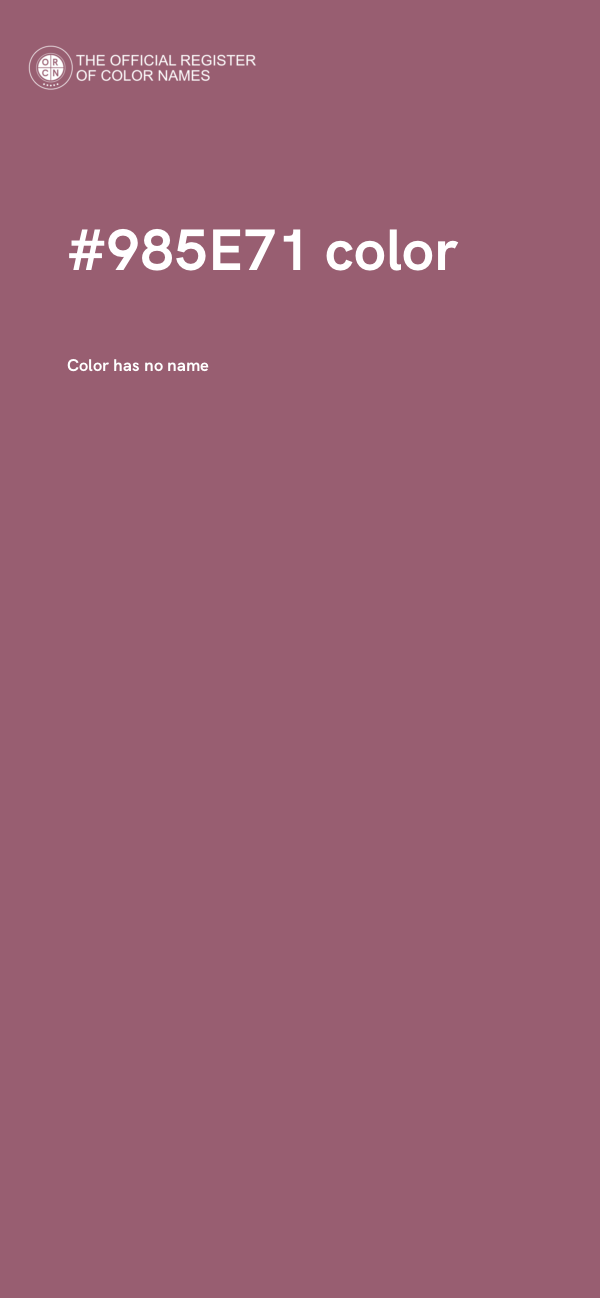 #985E71 color image