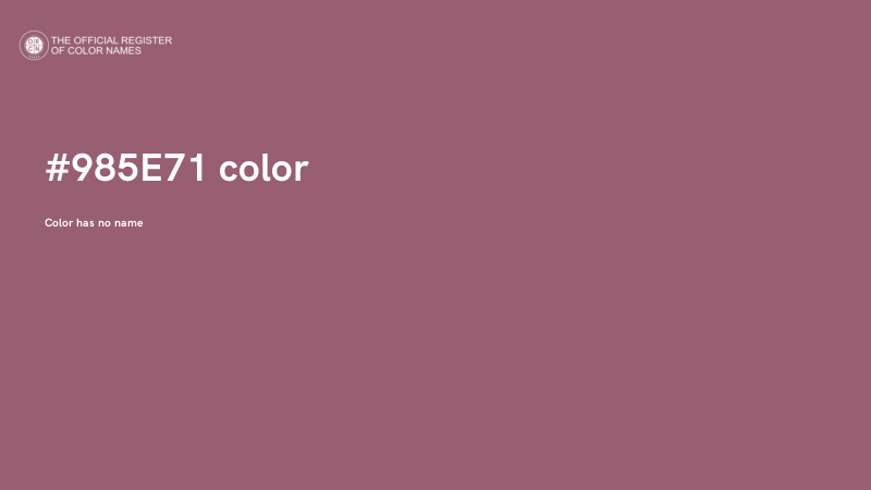 #985E71 color image