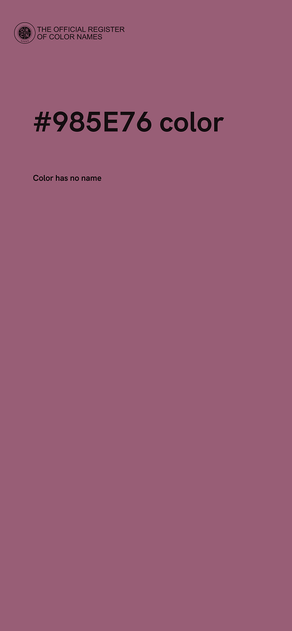 #985E76 color image