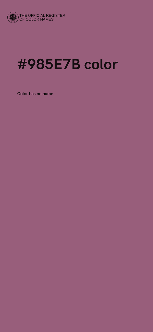#985E7B color image