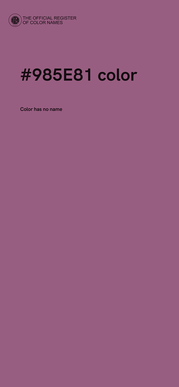 #985E81 color image