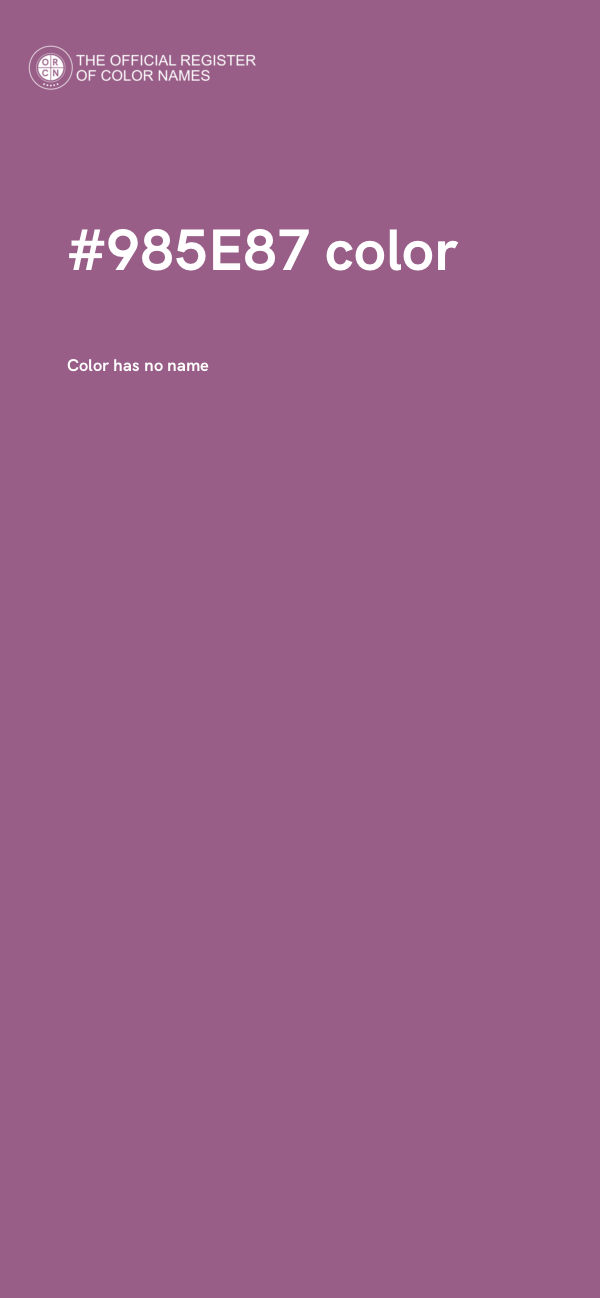 #985E87 color image
