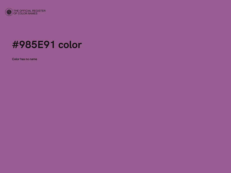 #985E91 color image