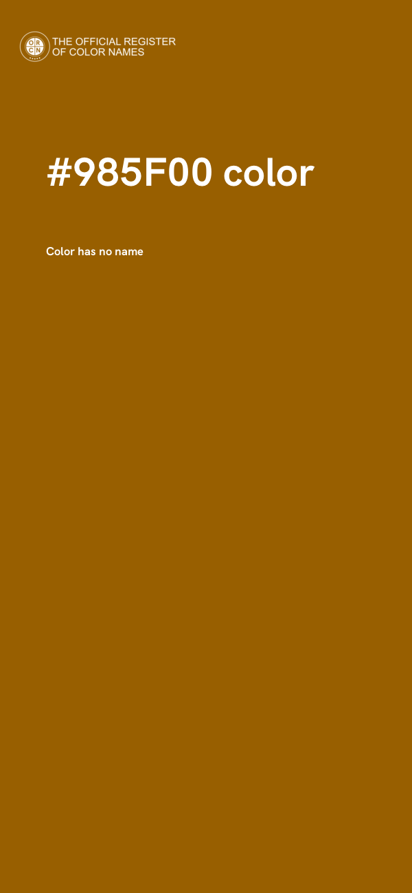 #985F00 color image