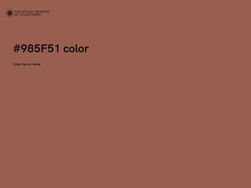 #985F51 color image
