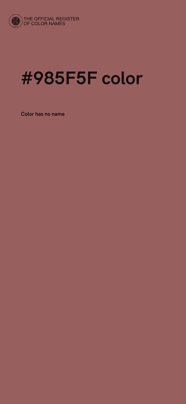 #985F5F color image