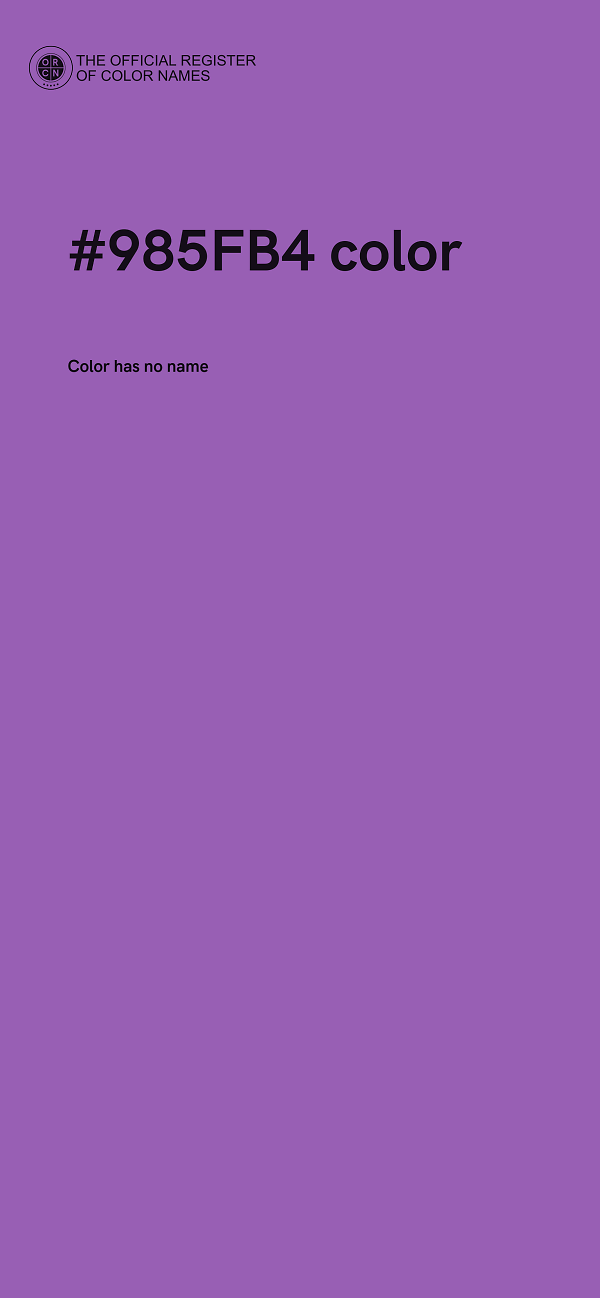 #985FB4 color image