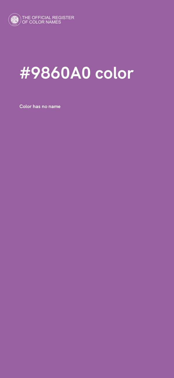#9860A0 color image