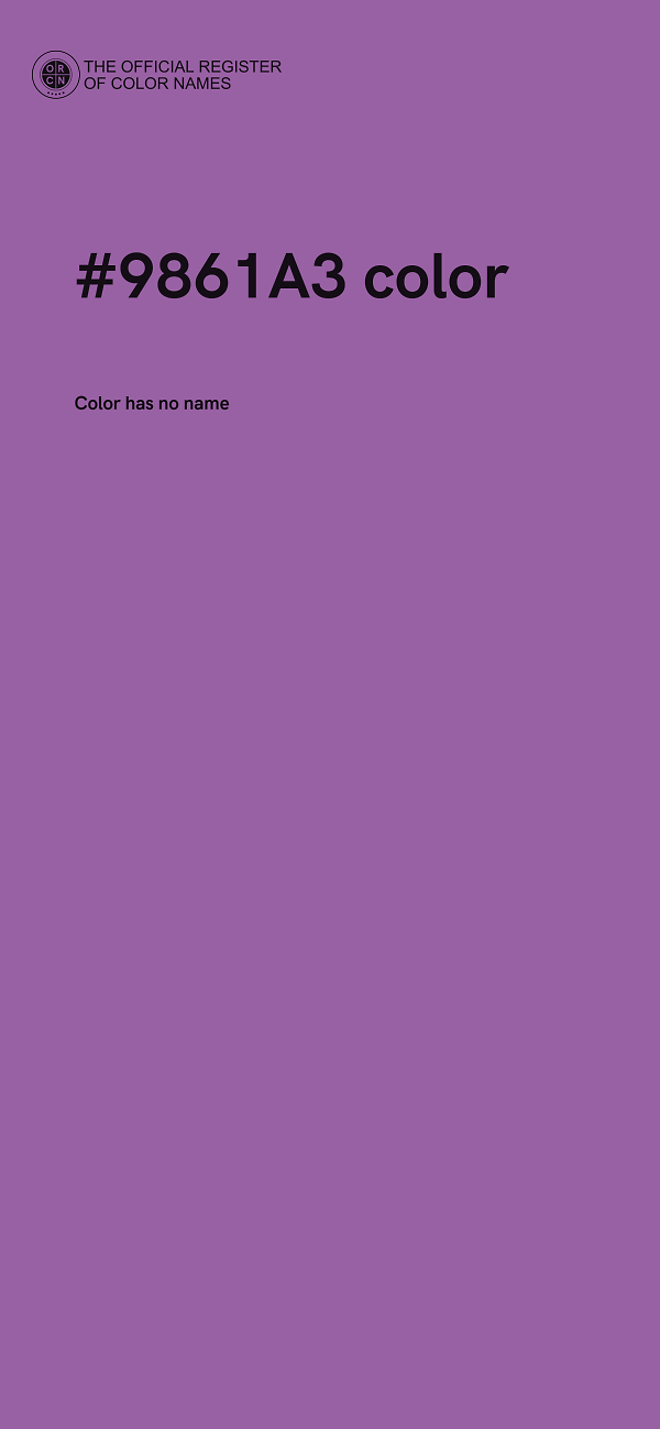 #9861A3 color image