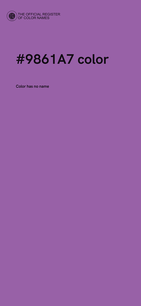 #9861A7 color image