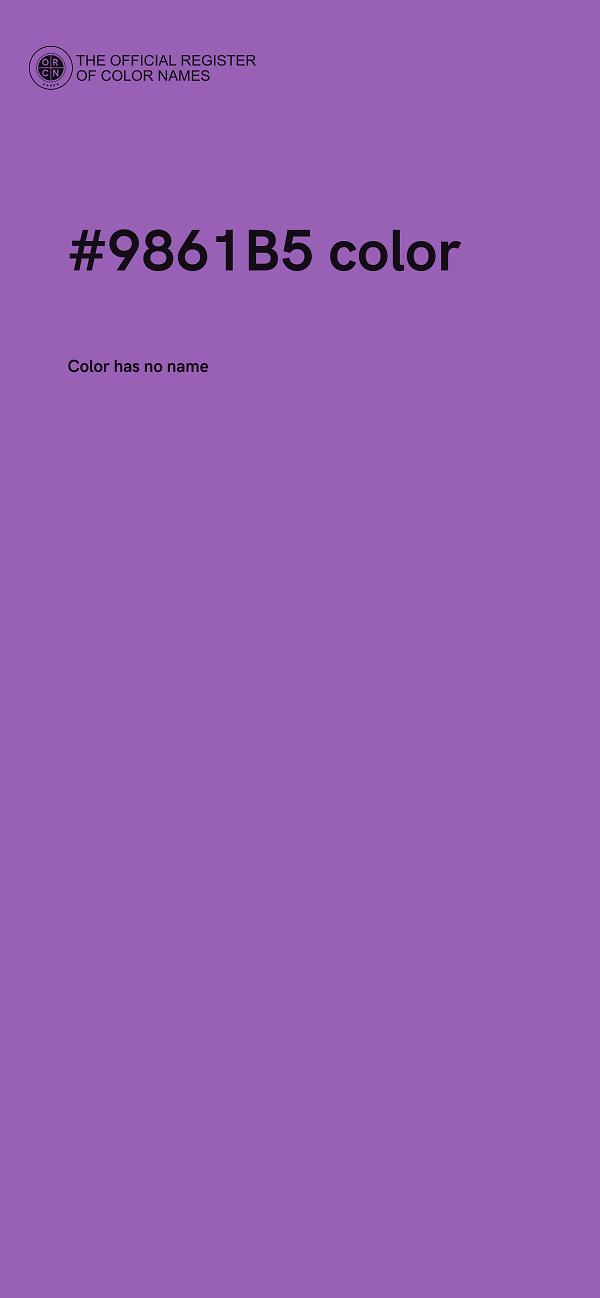 #9861B5 color image