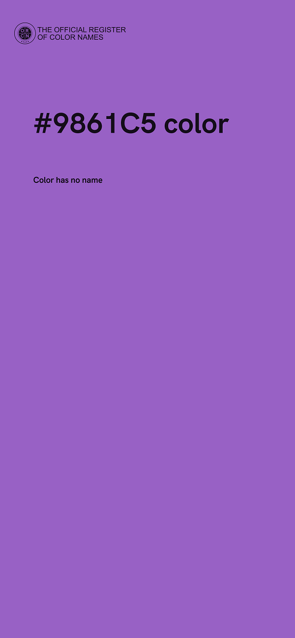 #9861C5 color image