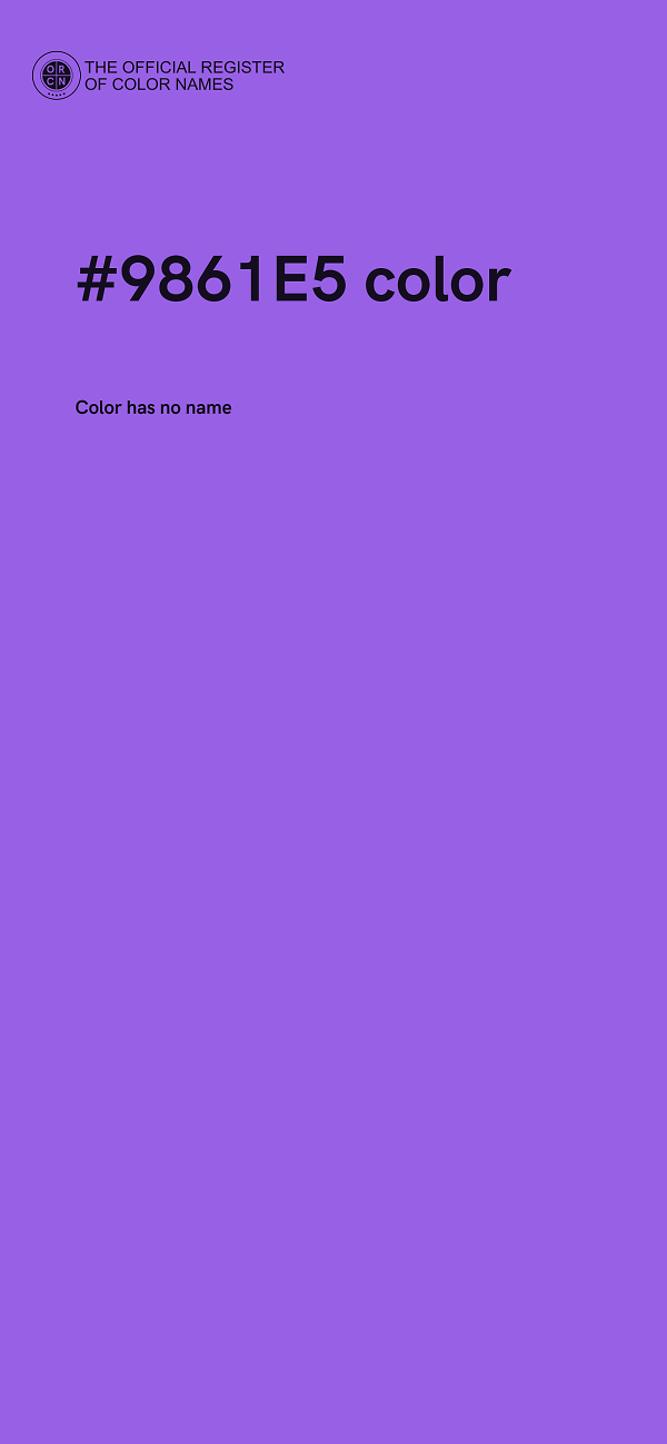 #9861E5 color image