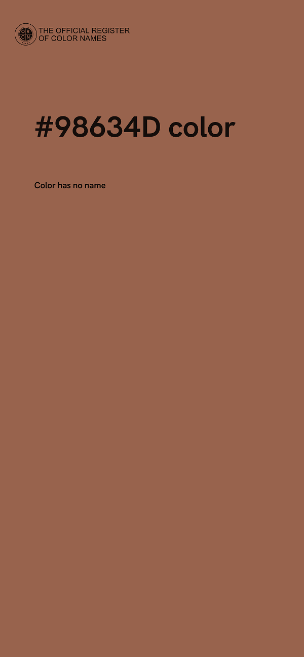 #98634D color image
